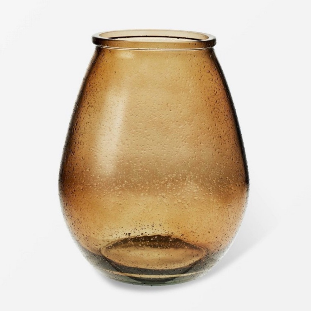 NWT Amber Glass Vase - Threshold designed with Studio McGee